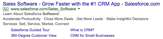 An example of a PPC ad